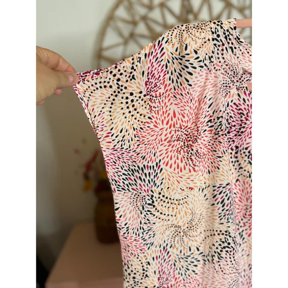 Women's The Limited Blouse, Size L, White pink orange yellow and‎ blue - Picture 4 of 6